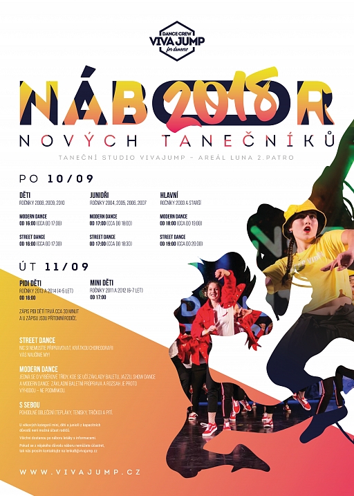 NÁBOR nových tanečníků 10.-11.9.2018