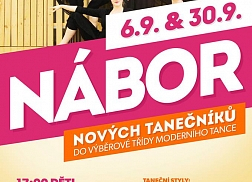 Nábor nových tanečníků do výběrové třídy modern dance!